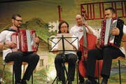 Das Quartett «Hölzix» mit Annie Camenzind liess Kompositionen von Altmeistern aufleben. (Bild: Rosmarie Berlinger (Wolfenschiessen, 3. März 2018))