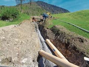 Impressionen von der 1. Etappe der Sanierung der Wiesenbergstrasse in Dallenwil. (Bild: PD)