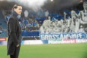 Der neue FCL-Trainer Gerardo Seoane ist zufrieden mit seiner Mannschaft: «Bei jedem Spieler stimmt die Einstellung.» (Bild: Boris Bürgisser (Luzern, 3. Februar 2018))