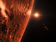 Künstlerische Darstellung eines Planeten im TRAPPIST-1-System. (Bild: European Southern Observatory/M. Kornmesser)