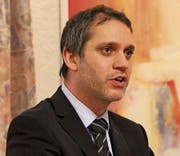Parteipräsident Pascal Blöchlinger. (Bild: Paul Gwerder (8. März 2018))