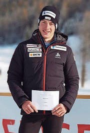 Janik Riebli: rundum zufrieden nach seinem Erfolg im Sprint. (Bild: PD (Ulrichen (2 . Dezember 2017))