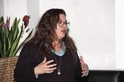 Juso-Präsidentin Tamara Funiciello spricht in Altdorf. (Bild: Paul Gwerder (12. Januar 2018))