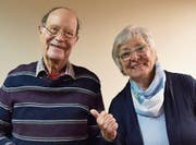 Sie freuen sich über die Kategoriensiege bei der Kinzig-Meisterschaft: Jutta Zgraggen und Adolf Inglin. (Bild: Georg Epp (Altdorf, 20. März 2018))