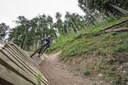Die Downhillstrecke auf dem Haldi. (Bild: Valentin Luthiger)