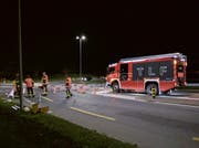 Verkehrsumleitung auf der Verzweigung H8 beim Verkehrsamt in Schwyz. (Bild: Geri Holdener, Bote der Urschweiz)