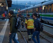 Temporär war nur Gleis 2 in Betrieb. (Bild: Geri Holdener, Bote der Urschweiz)