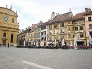 Das Stadtzentrum von Yverdons-les-Bains. (Bild: Sandra Peter)