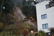 Im Altdorfer Quartier Utzigmatt ereignete sich am Sonntag ein Murgang. (Bild: Bruno Arnold)