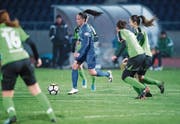 Dreifache Torschützin für Luzern: Géraldine Reuteler (am Ball). (Bild: Eveline Beerkircher (Luzern, 1. November 2017))