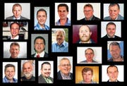 Diese 19 Männer sind die gewählten Innerschwyzer Gemeindepräsidenten beziehungsweise Bezirksammänner. (Bild: Picasa)