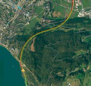 Der Verkehr Richtung Uri läuft nur langsam (Stand 16.45 Uhr). (Bild: Google Maps)