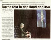 In der «Neuen Luzerner Zeitung» war Bill Clintons WEF-Besuch damals das Tagesthema gewindmet. (Bild: Screenshot Archiv)