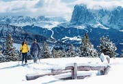 Nicht nur Skifahrer kommen in der Dolomitenlandschaft auf ihre Kosten.