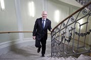 Bundesrat und Finanzminister Ueli Maurer inm Bundehaus. (Bild: Manuela Jans / Neue LZ)