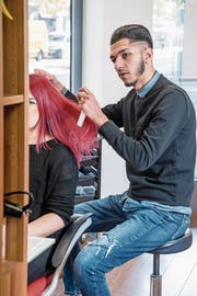 Übt seinen Traumjob aus: Mohammed Habach bei der Arbeit. (Bild: Nadia Schärli (Nottwil, 31. Oktober 2017))