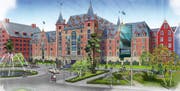 Illustration des geplanten Themenhotels Kronasar (Bild: PD)