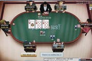 Screenshot von einem Onlinepokerturnier. Solche Onlinespiele wollen bald auch Schweizer Casinos im Netz anbieten. (Bild: www.alamy.com)