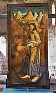 Die älteste Darstellung von Bruder Klaus: das Altarbild von Sachseln von 1492. (Bild: Romano Cuonz (23. Januar 2018))