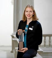 Sportpreisverleihung am 25. Februar 2016 im Kantonsratssaal Luzern. Im Bild: die Sportlerin des Jahres 2015 Géraldine Ruckstuhl. (Bild: Corinne Glanzmann)