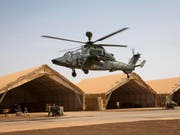 Ein Kampfhelikopter des Typs Tiger der Bundeswehr in Gao (Aufnahme vom März 2017). (Bild: KEYSTONE/EPA BUNDESWEHR/MARC TESSENSOHN / BUNDESWEHR HANDOUT)