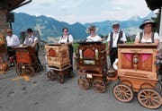 Zum 100-Jahr-Jubiläum von Seelisberg Tourismus treffen sich am kommenden Wochenende Drehorgelspieler aus der ganzen Schweiz und Deutschland in Seelisberg. (Bild: Christoph Näpflin (Seelisberg, 19. Juli 2015))