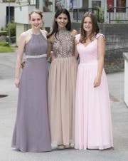 Die besten drei (von links): Julia Jäggi (Olten) sowie Nithursa Vinayahalingam und Eva-Maria Spieler, beide Engelberg. (Bild: Roger Zbinden)