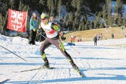 Avelino Näpflin auf der Loipe im liechtensteinischen Steg. (Bild: Martin Arnold (Steg, 14. Januar 2018))