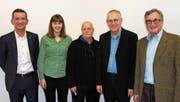 Hatten an der Museumskonferenz einiges zu bereden: (von links) Beat Jörg, Valeria Pagani, Martin Weiss, Josef Schuler und Karl Baumann. (Bild: Remo Infanger (Altdorf, 25. Januar 2018))