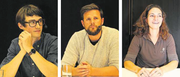 Jungunternehmer an der Podiumsdiskussion an der Kantonsschule (von links): Dominik Gasser, Markus Hurschler und Sarah Bürgi. (Bild: Patricia Helfenstein-Burch (Sarnen, 9. November 2017))