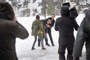 Szenen wie diese versprechen Spannung in der sechsteiligen TV-Serie «Wilder». (Bild: Urs Hanhart (Urnerboden, 21. Februar 2017))