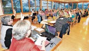 62 Kirchbürger kamen an die Kirchbürgerversammlung. Zu Rechnung und Budget sagten sie einstimmig Ja. (Bild: Max Tinner)