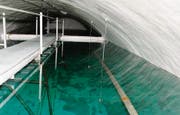 Die unterirdischen Becken fassen 1,8 Millionen Liter Trinkwasser.