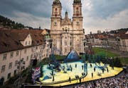 Die Festspielbühne mit der Kathedrale als imposante Kulisse. (Bild: Benjamin Manser)