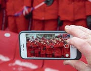 Die nordkoreanischen Cheerleader waren auch bei den Skirennen im Publikum dabei. (Bild: PD)