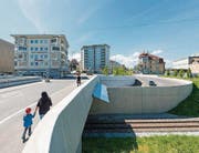 Gutes Bauen Ostschweiz, Strassenbau als Städtebau in Arbon am Beispiel der neuen Kantonsstrasse im Zentrum, u.a. zur Entlastung der Altstadt. (Bild: Hanspeter Schiess)