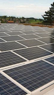 Die Photovoltaikanlage im Vogelherd in Wittenbach. (Bild: pd)