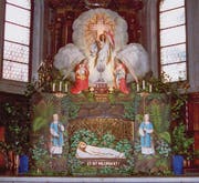 Das Heiliggrab ist während der heiligen Woche in der Pfarrkirche Kobelwald aufgestellt. (Bild: Ruedi Loher)