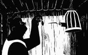 Ereignisloses Leben: Der Wachmann und sein Vogel in «L'le Noire». (Bild: pd)