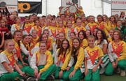 Die Jugendriege des STV Balgach hat zum fünften Mal in Folge den dreiteiligen Vereinswettkampf der Oberstufe am St. Galler Kantonalturnfest gewonnen. (Bild: pd)