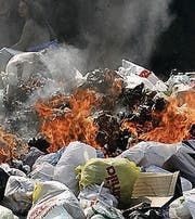 Abfall verbrennen: 300 Fr. (Bild: ky)