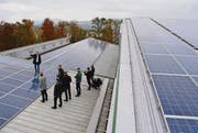 Die Solarmodule auf den Lagerhallen erstrecken sich über eine Fläche von über 15 000 Quadratmetern. (Bild: Urs Bänziger)