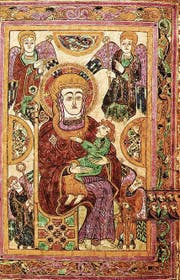 Eine Mutter Gottes mit Kind aus dem legendären «Book of Kells» aus Irland. (Bild: PD)