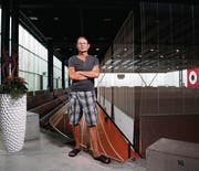 Fritz Bischoff im Rund des Athletik Zentrums, seinem «Wohnzimmer». (Bild: Urs Jaudas)