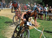 Thomas Litscher (an der Schweizer Meisterschaft in Montsevelier JU ) vor Lars Forster. Im letzten Weltcuprennen der Saison klassierte sich Litscher knapp hinter dem Joner. (Bild: Archiv/ys)