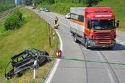 Blick auf die Unfallstelle. (Bild: Kapo TG)