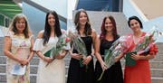 Klasse 4FGS (in alphabetischer Reihenfolge): Fitz Valentina, Heerbrugg (Gesundheit); Galeli Emel, Berneck (Gesundheit); Küng Daniela, Au (Soziales); Walser Céline, Berneck (Soziales). Prorektorin: Eva Rothenberger.