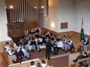 Die Musikgesellschaft Wintersberg-Bendel unter der Leitung von Severina Gross begeisterte mit ihrem Spiel. (Bild: Franz Steiner)