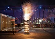 Feuerspektakel gehörte ebenfalls zur Zwischennutzung auf dem Güterbahnhof-Areal. (Bild: PD)
