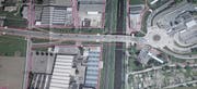 Die Baulinie des Bundes (rot) reicht auf der Zollstrasse vom Zollkreisel bis zur Liegenschaft der St. Galler Kantonalbank. (Bild: pd)